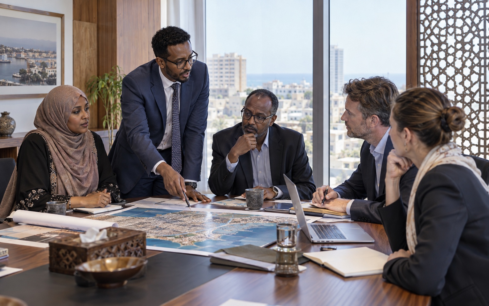 International delegation meeting Somali local partners